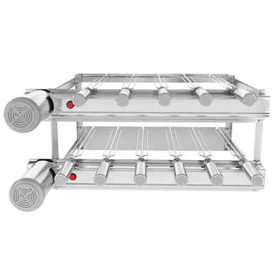 Churrasqueira Giratória  11 espetos Inox Bivolt Dupla