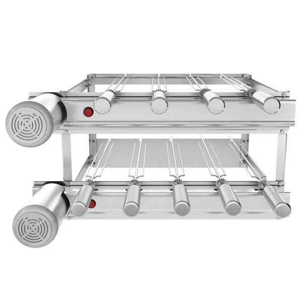 Churrasqueira Giratória  9 espetos Inox Bivolt Dupla