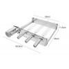 Churrasqueira grill baixo giratório 4 espetos inox Svft