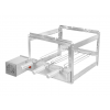 Churrasqueira Tijolinho gril inox 3 espetos svft motor quadrado