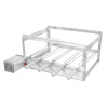 Churrasqueira gira gril inox 5 espetos SeveFort motor quadrado