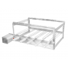 Churrasqueira giratória gril inox 6 espetos motor quadrado