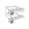 Churrasqueira Tijolinho gril inox 7 espetos svft motor quadrado