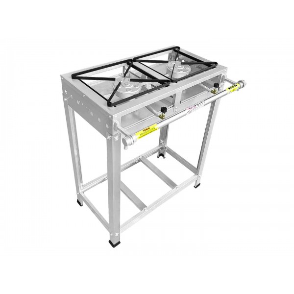 Fogão Industrial Inox 2 Bocas Caulim