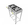 Fogão Industrial Inox 2 Bocas Caulim Iron