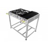Fogão Industrial Inox 4 Bocas chapa Baixa Pressão Ferro Fundido