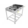 Fogão Industrial Inox 4 Bocas chapa Baixa Pressão
