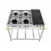 Fogão Industrial Inox 4 Bocas chapa Baixa Pressão