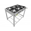 Fogão Industrial Inox 6 Bocas Caulim Ferro Fundido