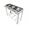 Fogão Industrial Inox 3 Bocas Caulim Iron
