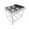 Fogão Industrial Inox 4 Bocas chapa Caulim Ferro Fundido