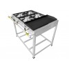 Fogão Industrial Inox 4 Bocas chapa Caulim Ferro Fundido