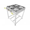 Fogão Industrial Inox 4 Bocas Caulim