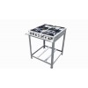 Fogão Industrial Inox 4 Bocas Baixa Pressão queimador duplo