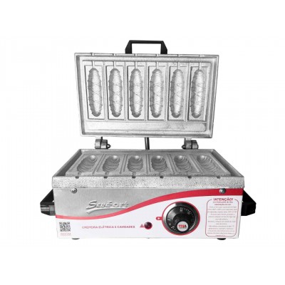 Crepeira Crepe Suíço 6 Cavidades Inox